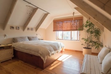 A loft room in a house on airbnb