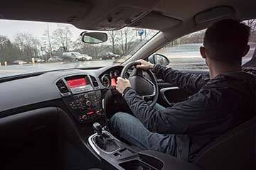 Man driving a car