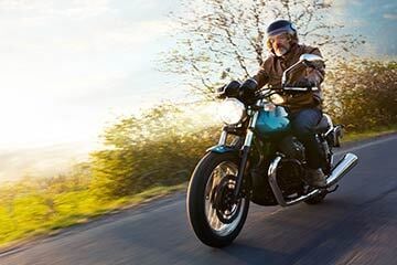 Man riding motorbike