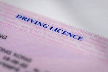 photo of a driving licence