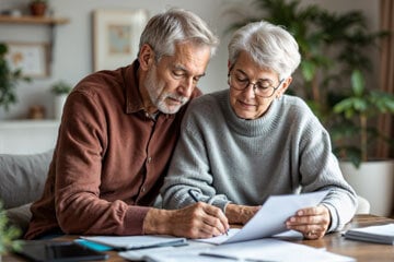 old people planning their funeral