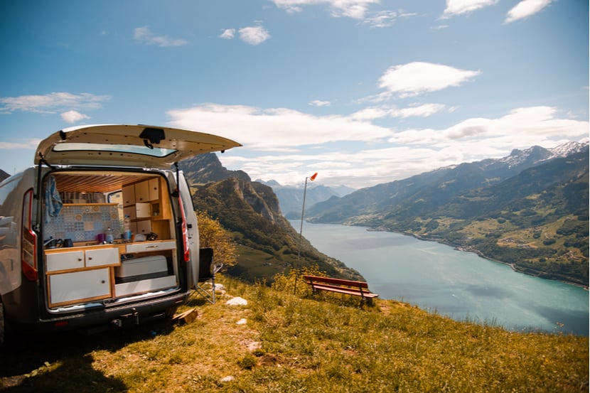 Van clearance into camper