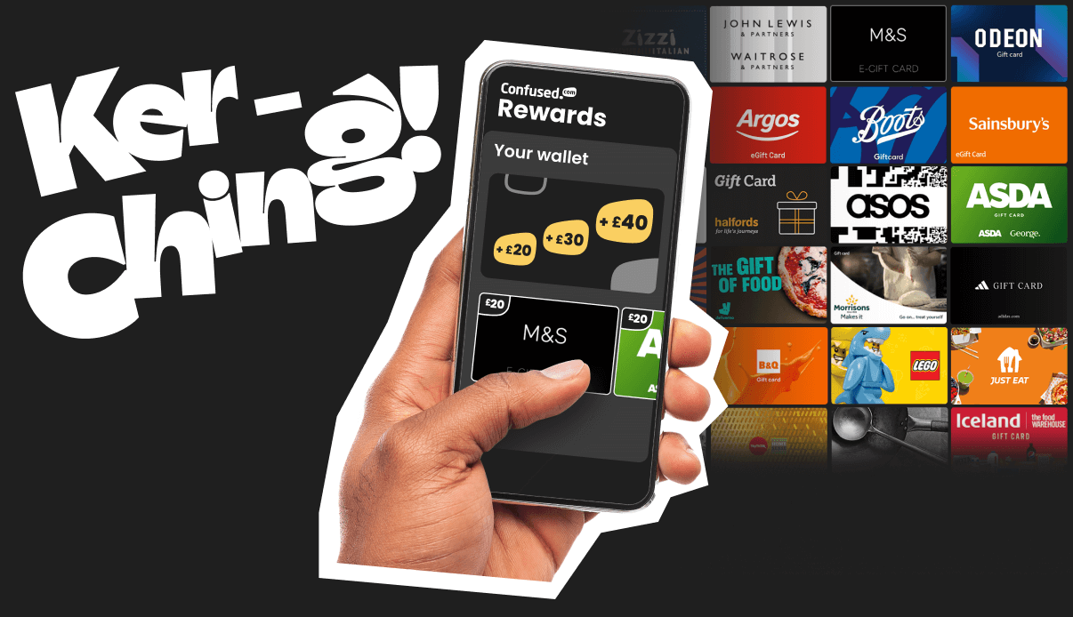 Image of a mobile phone displaying the different tiers of rewards available